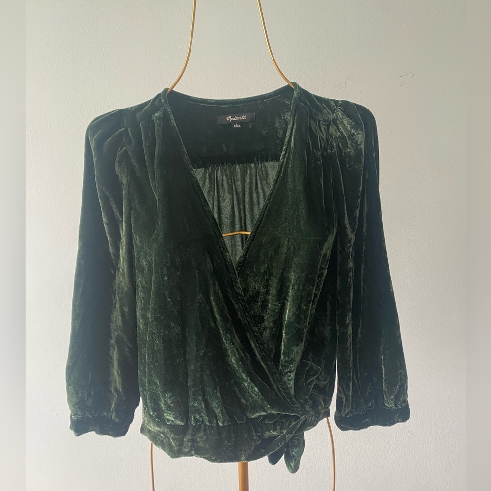 Velvet wrap top Madewell